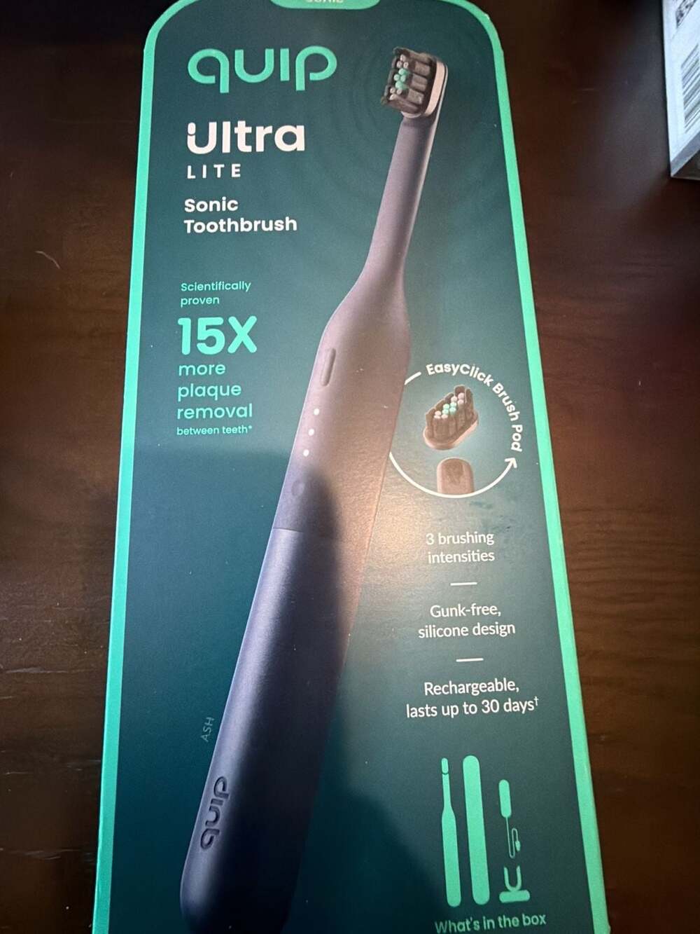 Quip Ultra Lite Sonic Toothbrush Ash